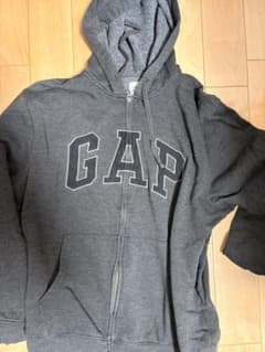 GAP メンズ ジップアップパーカー ダークグレーのサムネイル