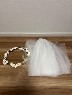 ウェディングベール 花冠 セットのサムネイル