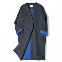 極美品✨️定価5.9万 エンフォルド ウールリバーノーカラーコート