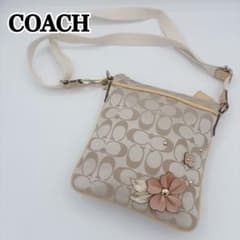 COACH シグネチャー ショルダーバッグ フラワー 2way y2k レザー 