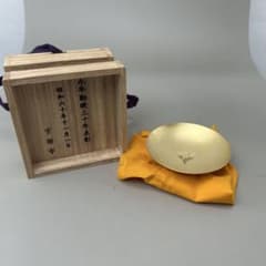 純銀製 46g 永年勤続30年 表彰 記念 銀皿 宇部市 昭和61年 木箱付