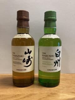 新品 未開封 山崎 白州 シングルモルトウイスキー 2本セット 180ml ②のサムネイル