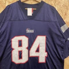 リーボック NFL ペイトリオッツ 84 WATSON ゲームシャツ ネイビーL