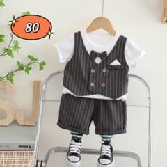 ☆신품☆포멀 소년 셋업 입장식 결혼식 슈트 80 cm
