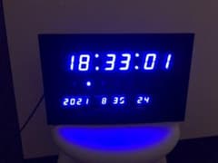 デジタルレトロ置き時計　ブルーライトのサムネイル