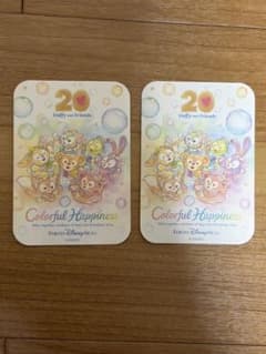 東京ディズニーシー ダッフィー＆フレンズ 20周年 ステッカー 2枚のサムネイル