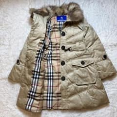 バーバリーブルーレーベル フォックスファー ロングダウンコート