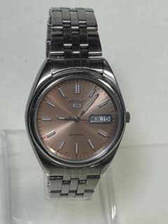 【最終値下】貴重 SEIKO 5 サーモンピンク文字盤 裏スケ7S26-0430 貴重 完動 SEIKO 5 サーモンピンク文字盤 裏スケルトン7S26-0430