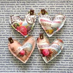 G16 デニムリメイク ぷっくりクッションタグ ♡ アンティーク ハート②