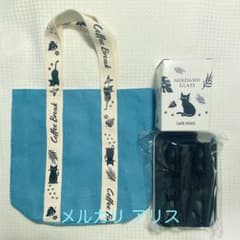 カフェ ベローチェ 黒ねこサマーバッグ 2025 グッズ3点セット ブルーのサムネイル