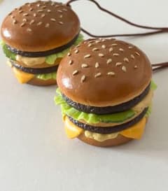 2個 マクドナルド ビッグマック ミニチュアマスコット ストラップ ハンバーガーのサムネイル