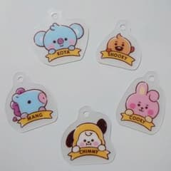 BT21 카드 마스코트 세트 미니 파트 5종류 각 1장