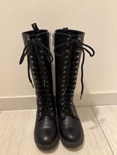 Algy ブラック レースアップブーツ　20cmのサムネイル