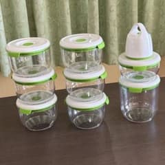 フォーサ】真空保存容器 8個セット 真空ポンプ 密閉 タッパー FOSA