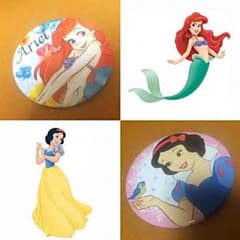 ディズニープリンセス値下げ缶バッジ 白雪姫＆アリエルのサムネイル