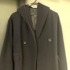 SLOBE ネイビー ダブルブレスト ロングコート SLOBE ダブルブレスト ロングコート ネイビー - メルカリ