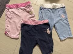 MIKI HOUSE ハーフパンツ 3枚セット うさぎ刺繍のサムネイル