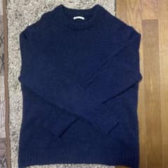 ZARA メンズ ニット セーター ネイビー Lのサムネイル