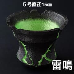雷鳴〜紫〜　雷鳴〜金〜　５号直径15㎝　3dプリンター鉢　作家鉢　アガベ 雷鳴〜金〜 5号サイズ 3dプリンター鉢 作家鉢 アガベ 【公式通販】