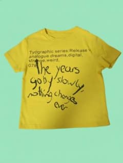 ロゴプリント 半袖Tシャツ イエロー y2k グランジ 平成のサムネイル