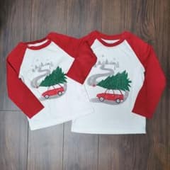 carter's クリスマス 長袖Tシャツ 2枚セット 5T＆2Tのサムネイル