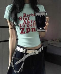 ロゴプリント 半袖 Tシャツ ミントグリーン - 3