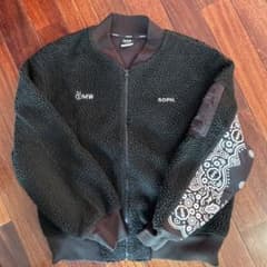 GU soph バンダナ ペイズリー柄 ma-1 ボア 黒 S - メルカリ