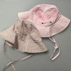 H&M 花柄ベビー帽子 74/80 ピンクのサムネイル