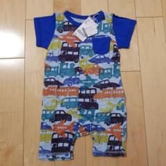 新品タグ付き☆ビッツ　乗り物柄　ロンパース　80サイズのサムネイル