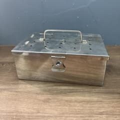 3F 角型滅菌カスト ステンレス容器 道具箱 古道具 インダストリアル