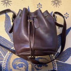 old coach レザー ショルダーバッグ 巾着 オールドコーチ - メルカリ