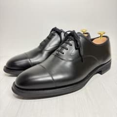 三陽山長 防水友二郎 ストレートチップ 黒 レザー ドレスシューズ 25.5