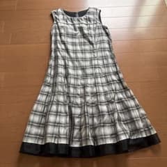 COMME CA DU MODE チェック柄ノースリーブワンピース 9号 - メルカリ