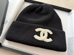新品未使用 希少 大人気 chanelココマーク ニット帽 ブラック 黒