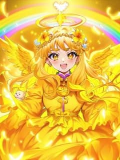 ファンタジー 天使 イラストゴールドポスターa4額付き発送♥ - メルカリ