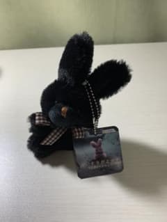 AMUFUN だいすきだよマスコット うさぎ ぬいぐるみ 黒のサムネイル