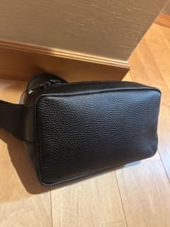 HushTug ハッシュタグ ボディバッグ 本革 姫路レザー 未使用 ☆未使用品☆HushTug ハッシュタグ ボディバック レザー ブラック
