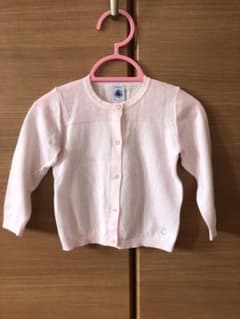 プチバトー　春　カーディガン　80 ピンク　女の子のサムネイル