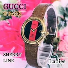 良品 GUCCIレディース腕時計3000Lシェリーライン キュート イタリア 良品 GUCCIレディース腕時計3600シェリーライン Gフェース イタリア