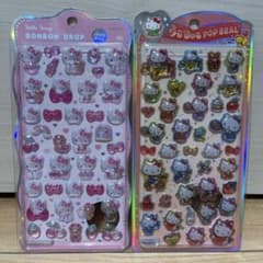 サンリオ ボンボンドロップシール ちゅるきら うるちゅる キティ 2枚セットのサムネイル