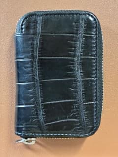 未使用に近いITTI イッチCRISTYCOIN CARD WLTクロコ財布黒のサムネイル