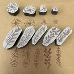 ＊消しゴムはんこ＊ 植物モチーフ 9点セットのサムネイル