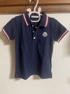 【新品未使用】MONCLER（モンクレール）キッズ 半袖ポロシャツ ネイビーのサムネイル