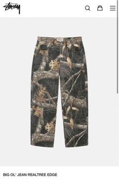 Stussy BIG OL Jeans リアルツリー ☆関税込☆STUSSY☆BIG OL' JEAN REALTREE EDGE☆SNOW (STUSSY