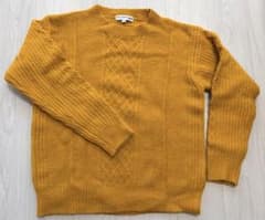 UNIQLO ケーブルニット セーター マスタード 長袖のサムネイル