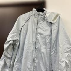 ライトグレー フルジップ レインウェア