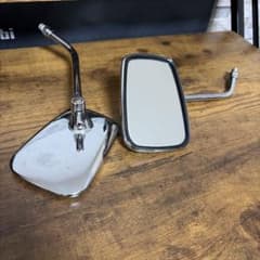 バイク用 メッキ スクエアミラー 左右セットのサムネイル