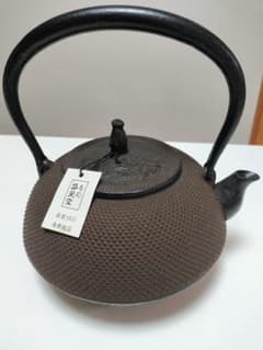 骨董品 作家品 未使用南部盛栄堂販売 南部秀山 佐藤勝弘作 15型アラレ