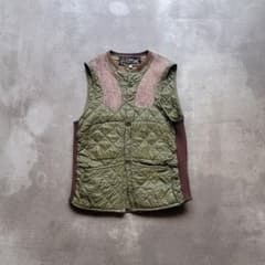 80sBarbour2ワラントビンテージ英国製キルティングベストボタン - メルカリ