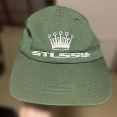 Stussy クラウンロゴ キャップ オリーブのサムネイル